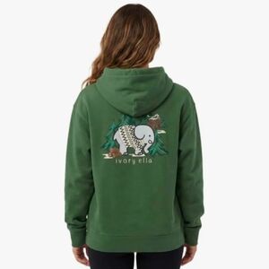 NWT Ivory Ella Evergreen Cabin Hoodie M 100% Cotton 😀
